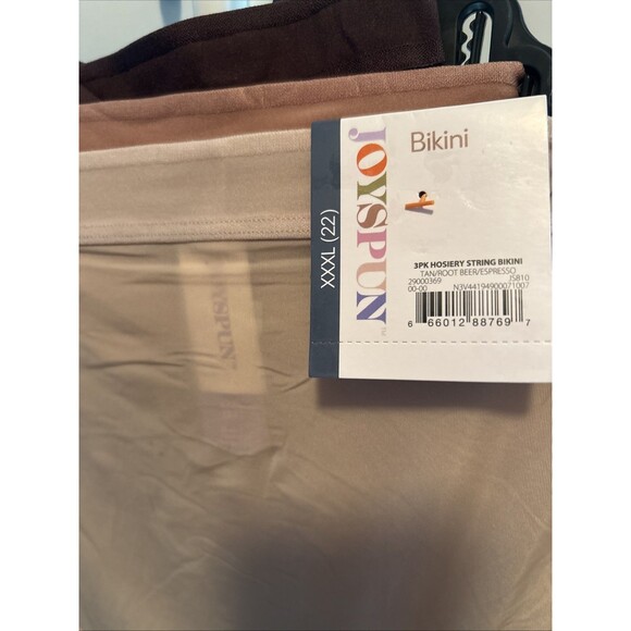 New Joyspun String Bikini Underwear 3XL Nylon Panties 3 Pack NWT - Picture 2 of 3